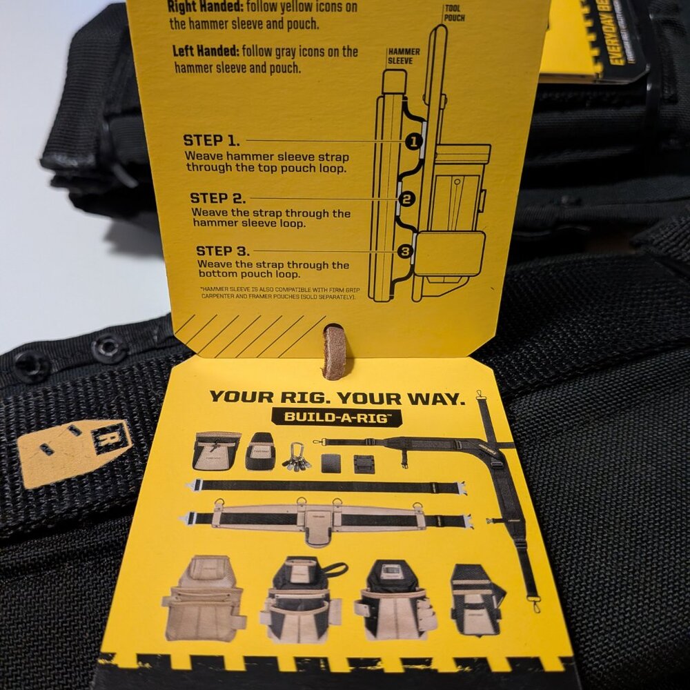 Firm Grip Tool Belt Pouch Kit – Utility Pouch & Hammer Loop – New (3 Available) - Picture 9 of 9